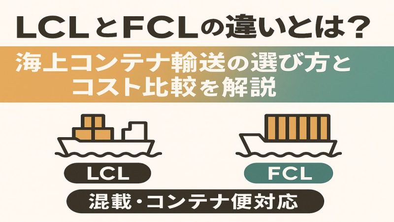LCLとFCLの違いとは？海上コンテナ輸送の選び方とコスト比較を解説【混載・コンテナ便対応】