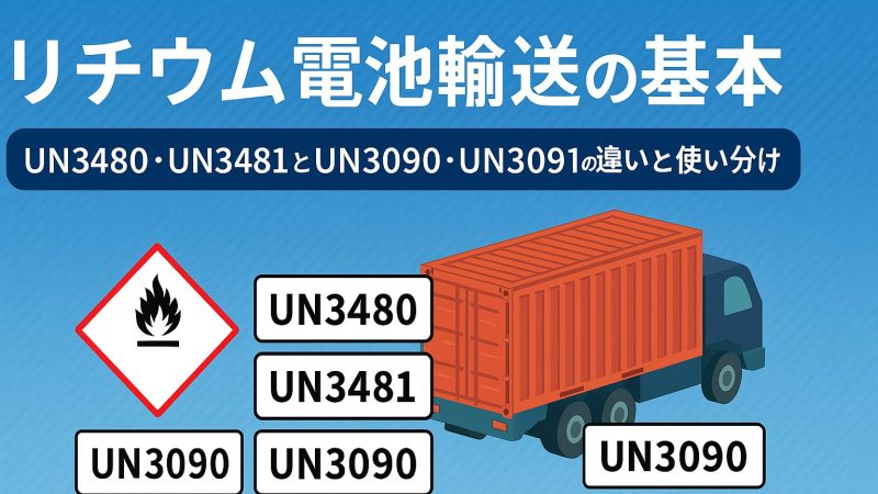 リチウム電池輸送の基本｜UN3480・UN3481とUN3090・UN3091の違いと使い分け
