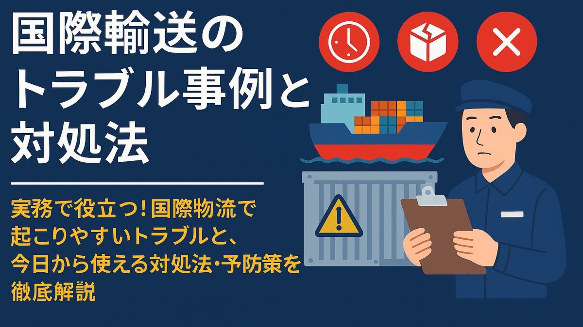 国際輸送のトラブル事例と対処法｜遅延・破損・通関トラブルへの備え