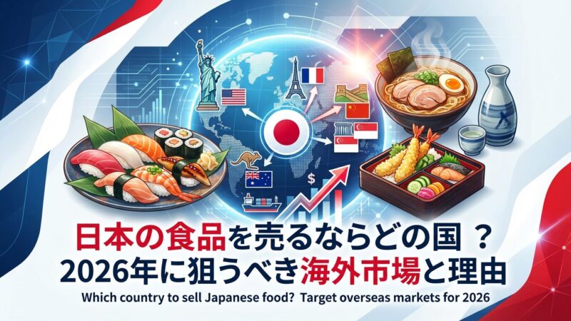 日本の食品を売るならどの国？2026年に狙うべき海外市場と理由
